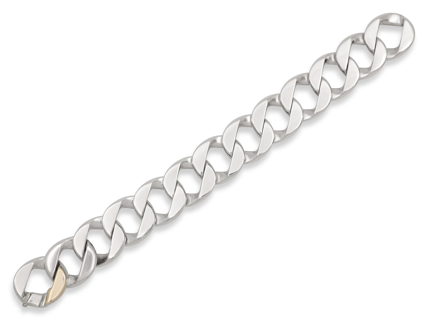 Verdura 'Curb-Link' Bracelet in Platinum