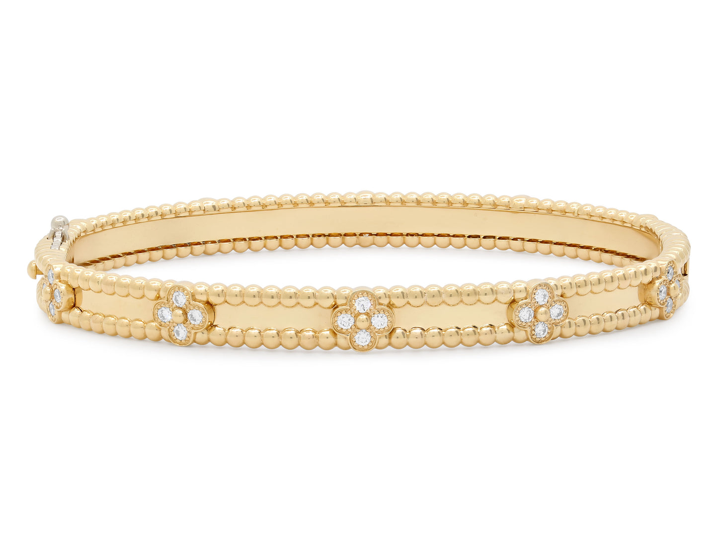 Van Cleef & Arpels 'Perlée Sweet Clovers' Bracelet in 18k Gold, Medium Model