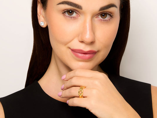 Ralph Lauren Chain Ring in 18K Gold