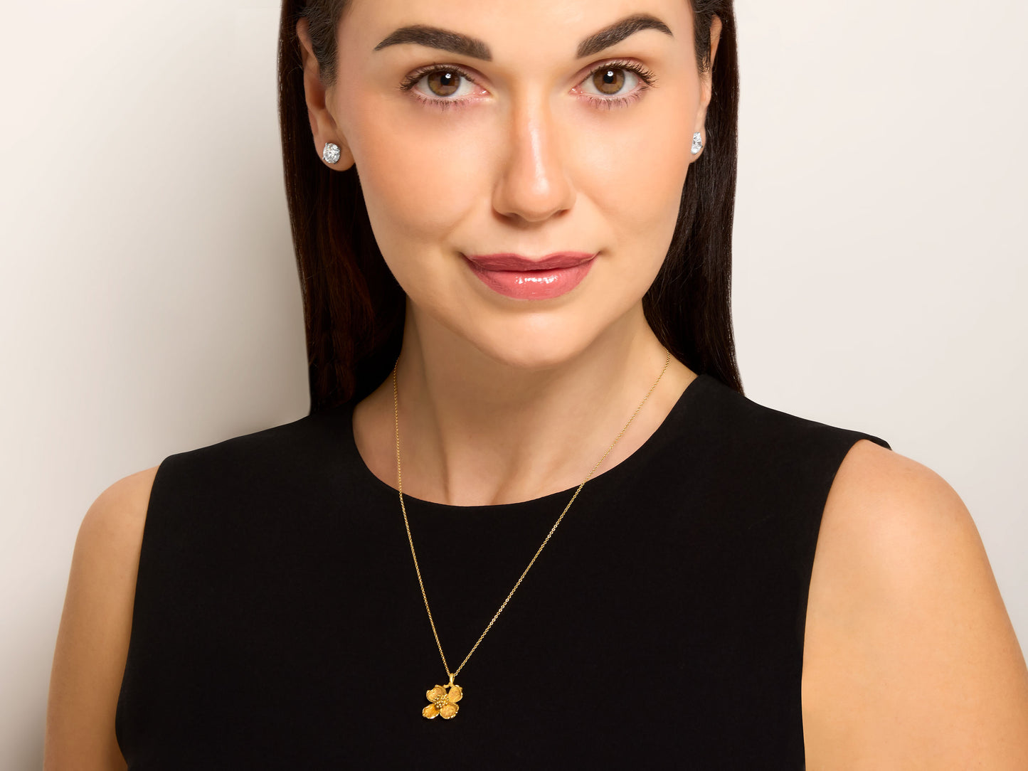 Tiffany & Co. 'Dogwood' Flower Necklace in 18K Gold