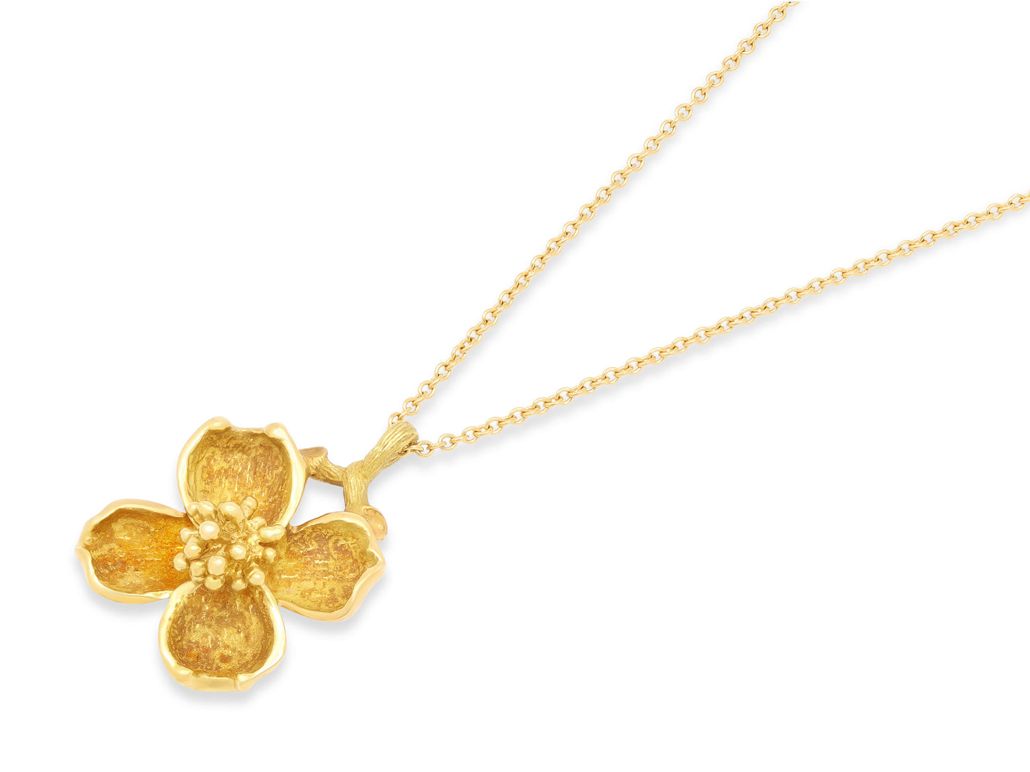 Tiffany & Co. 'Dogwood' Flower Necklace in 18K Gold