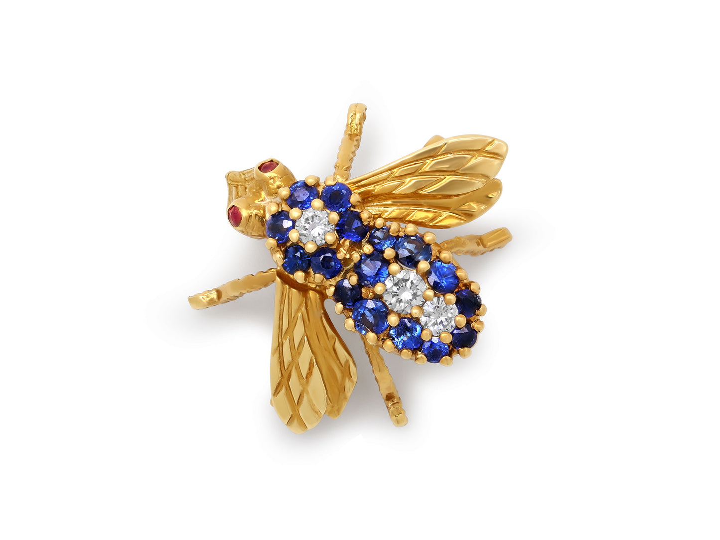 Tiffany & Co. Sapphire and Diamond Bee Brooch in 18K Gold