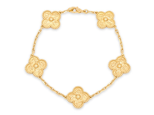 Van Cleef & Arpels 'Vintage Alhambra' Bracelet in 18K Gold