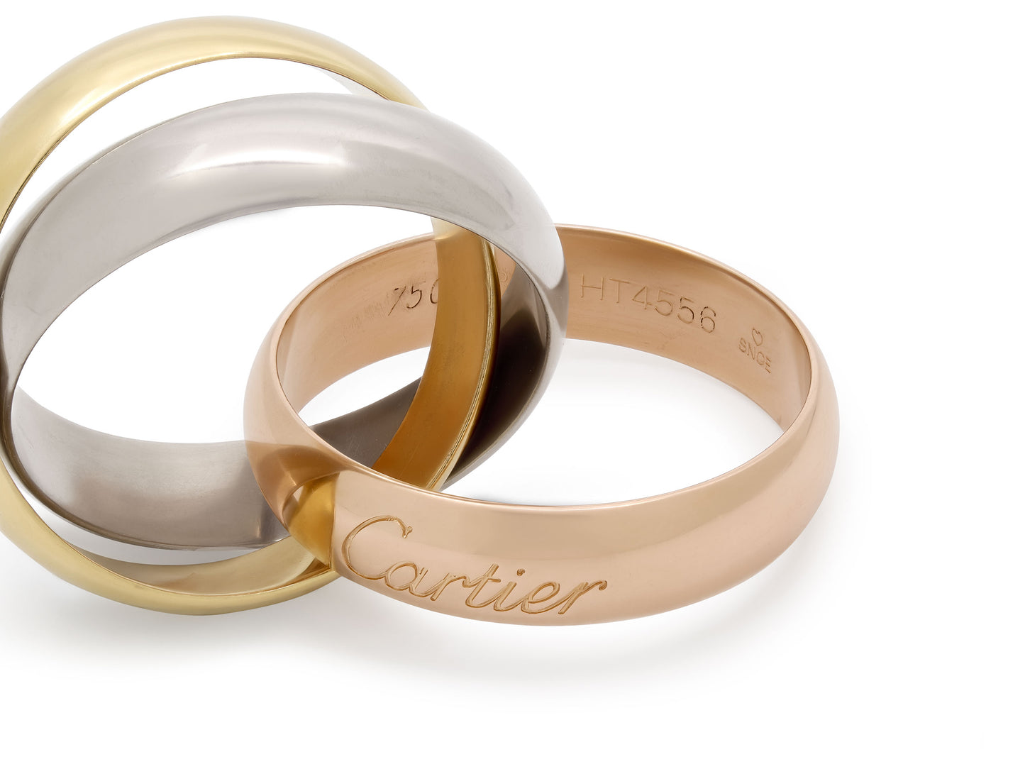 Cartier 'Trinity' Ring in Tri-Color 18K Gold