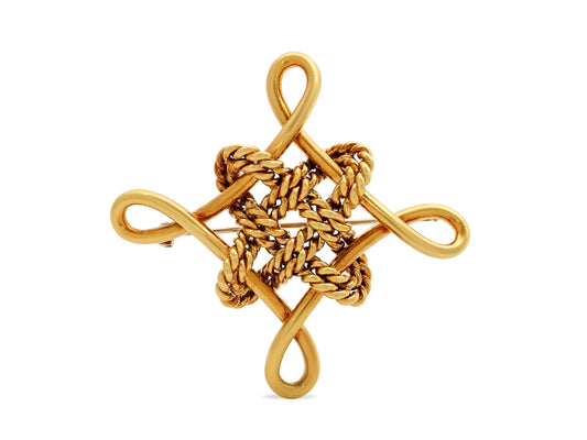 Verdura Knot Brooch in 18K Gold