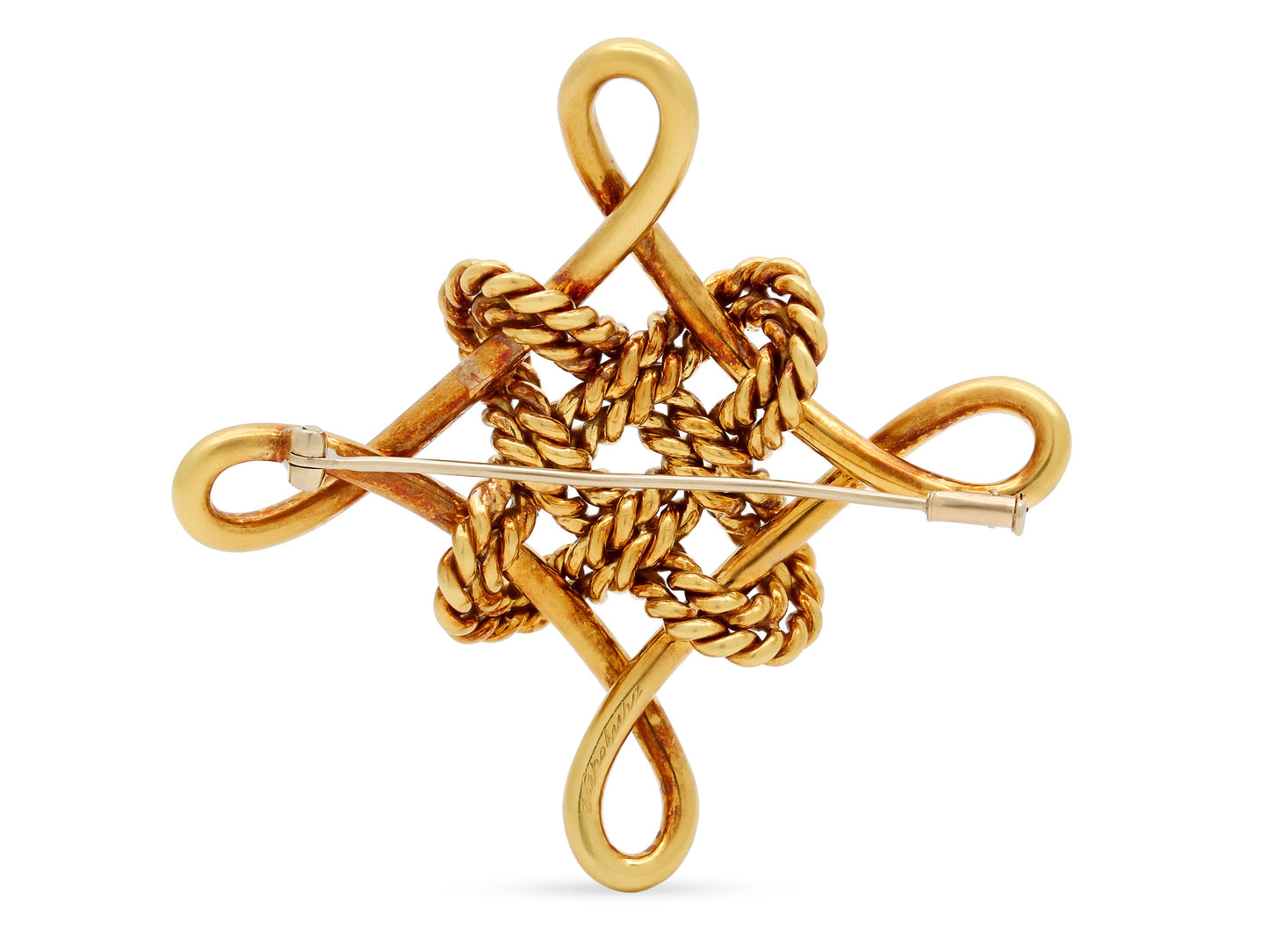 Verdura Knot Brooch in 18K Gold