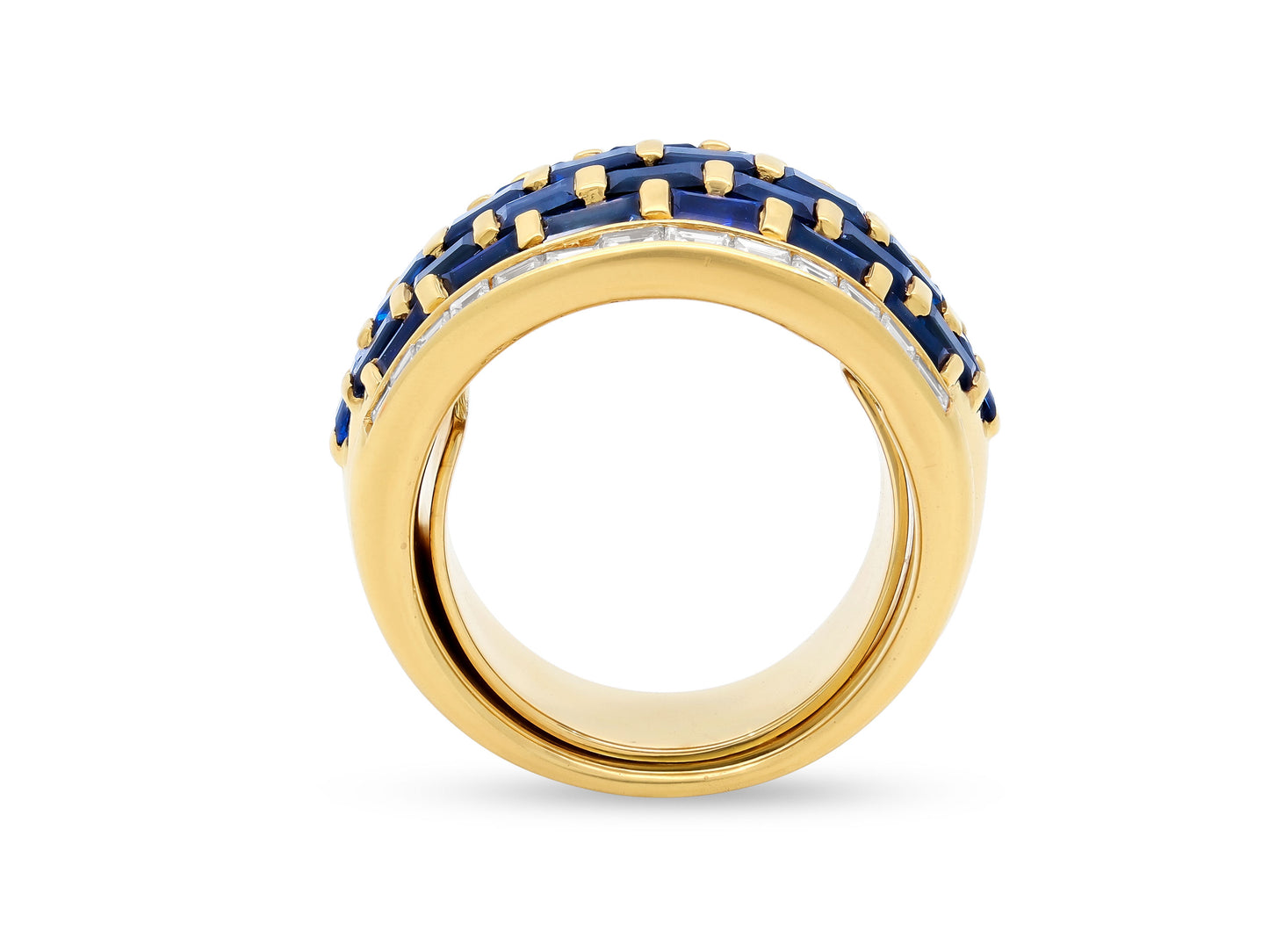 Sapphire and Diamond Ring in 18K Gold