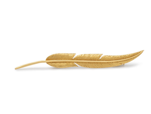 Hermès Leaf Pin in 18K Gold
