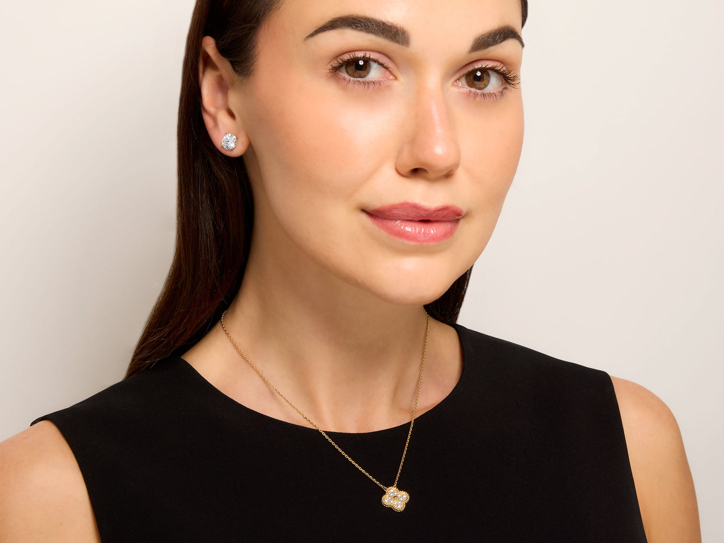 Van Cleef & Arpels 'Vintage Alhambra' Diamond Pendant in 18K Gold