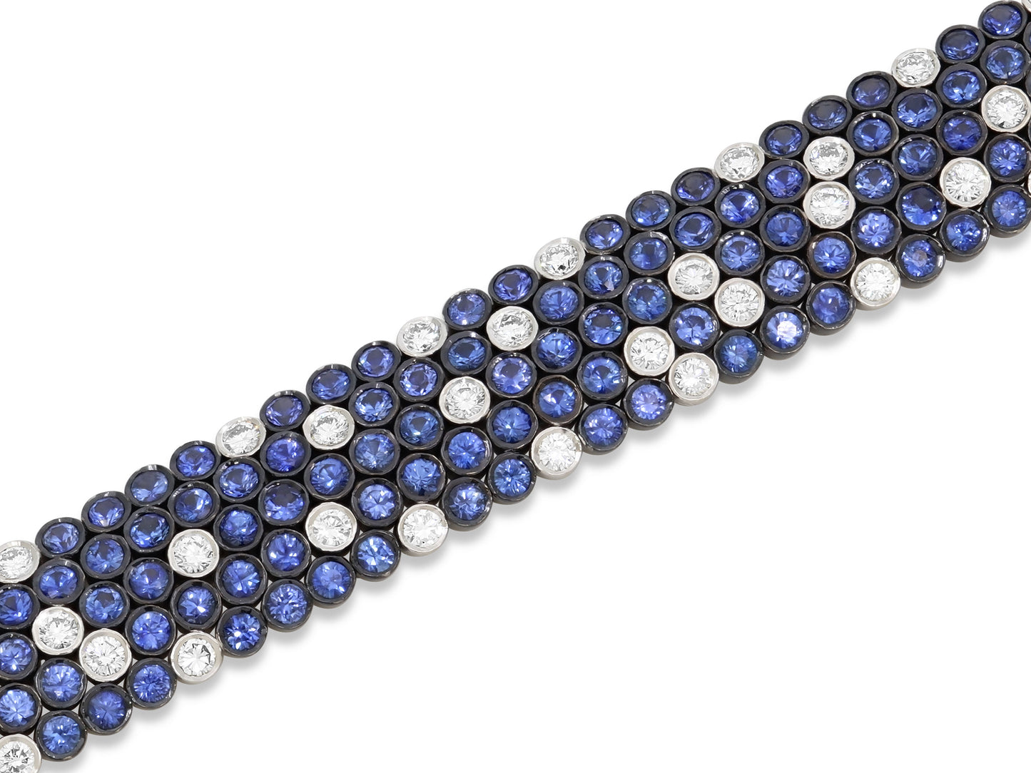 Sapphire and Diamond Bracelet in 18K Gold