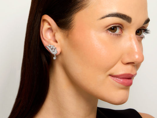Beladora 'Reimagined' Diamond Ear Climber in 14K and 18K White Gold