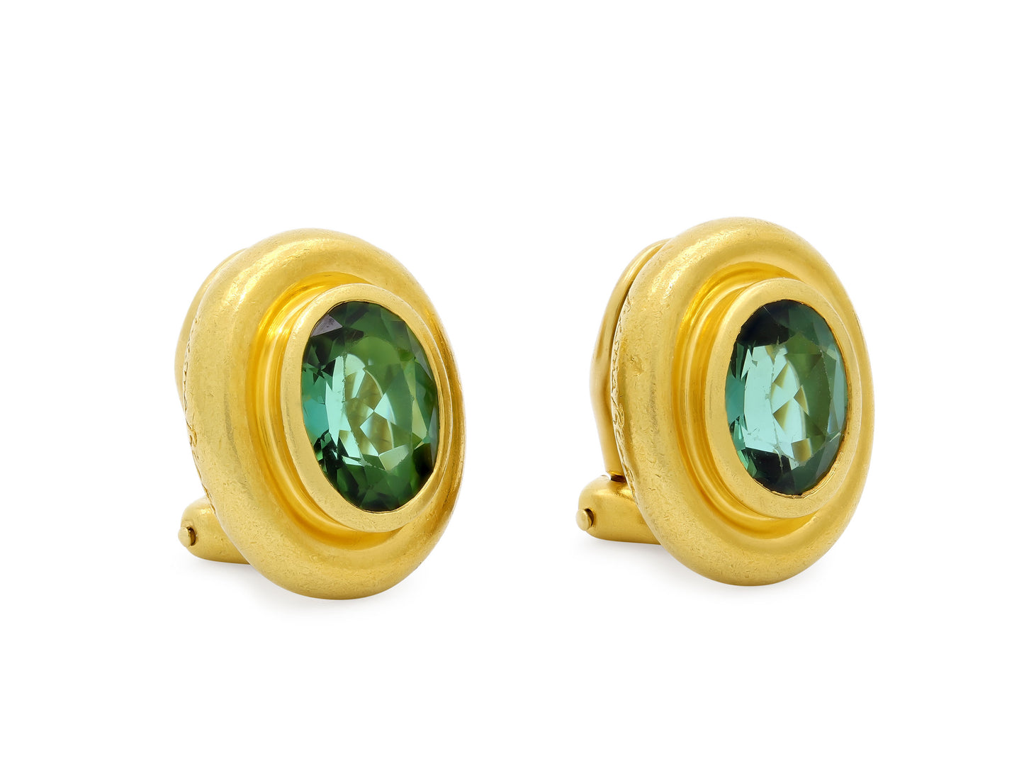 Tiffany & Co. Paloma Picasso Green Tourmaline Earrings in 18K Gold