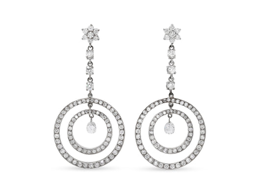 Beladora 'Reimagined' Diamond Earrings in 18K White Gold