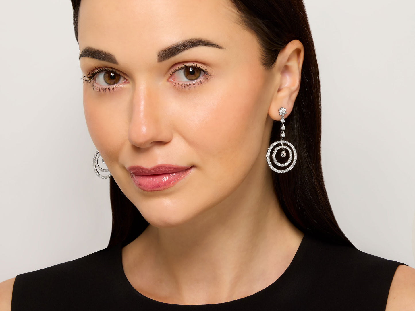 Beladora 'Reimagined' Diamond Earrings in 18K White Gold