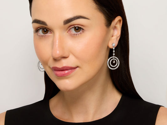 Beladora 'Reimagined' Diamond Earrings in 18K White Gold
