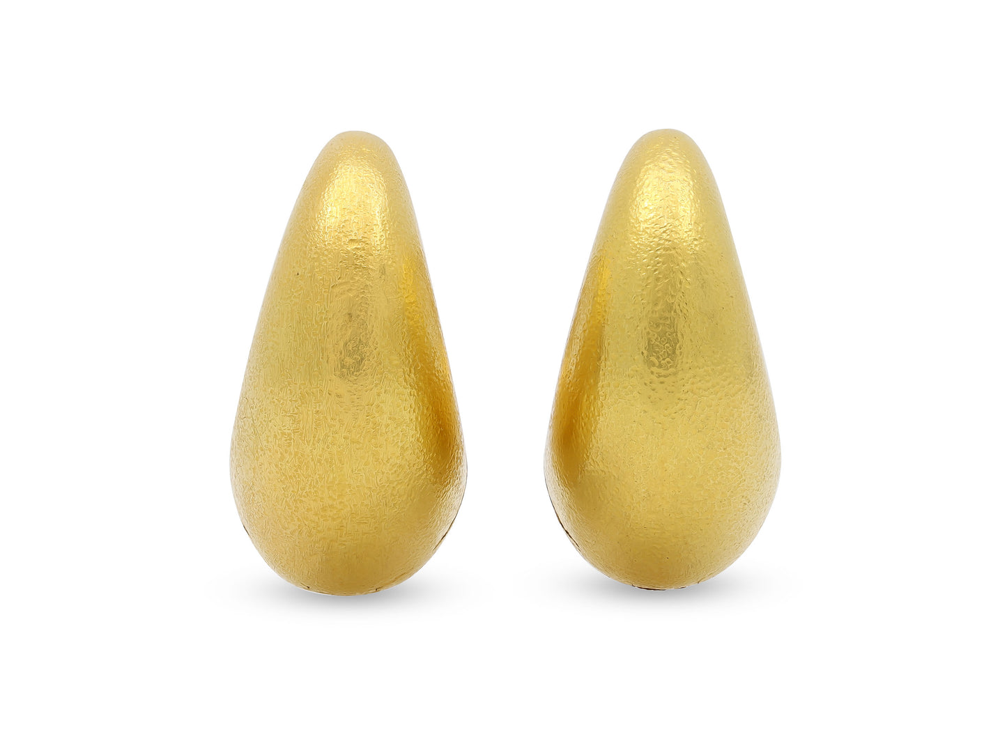 Hammered Hoop Earrings in 18K Gold