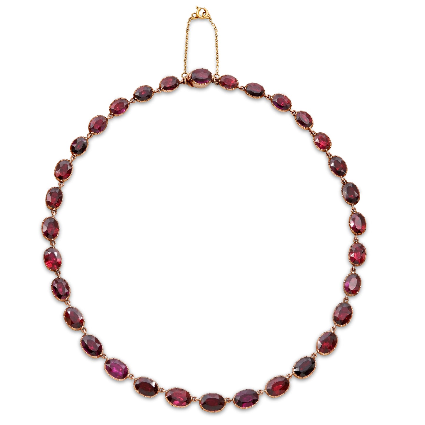Antique Georgian Garnet Necklace in 9K Gold