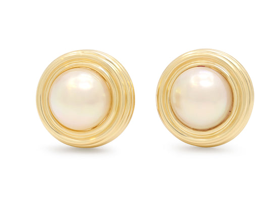 Tiffany & Co. Pearl Earrings in 18K Gold