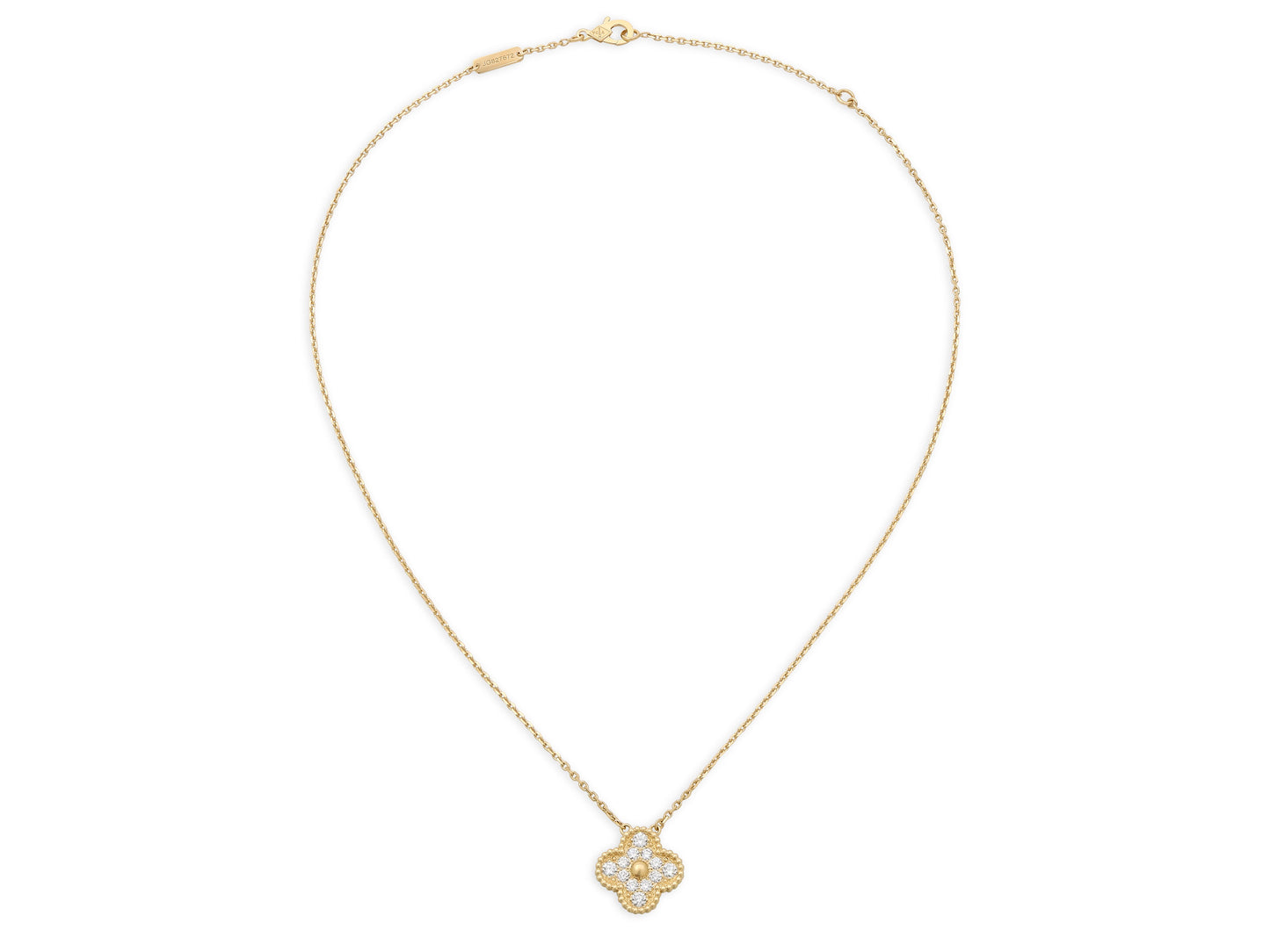 Van Cleef & Arpels 'Vintage Alhambra' Diamond Pendant in 18K Gold