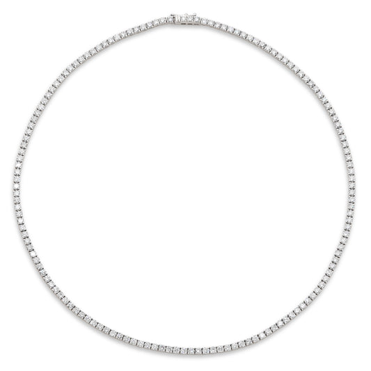 Diamond Rivière Necklace, 9.75 carats, in 18K White Gold