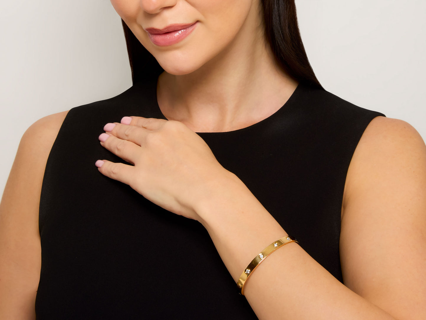 Cartier 'Love' Diamond Bracelet in 18K Gold, Classic Model, Size 19