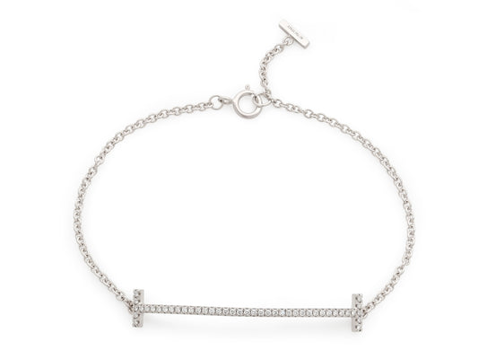 Tiffany & Co. 'Tiffany T Smile' Diamond Bracelet in 18K White Gold