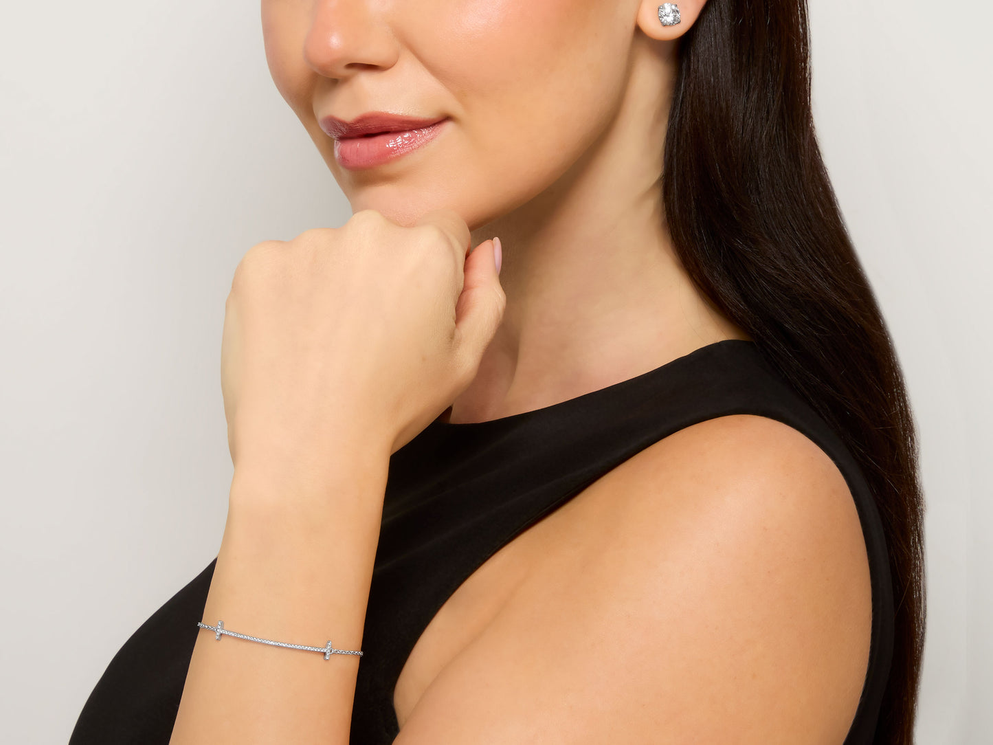 Tiffany & Co. 'Tiffany T Smile' Diamond Bracelet in 18K White Gold