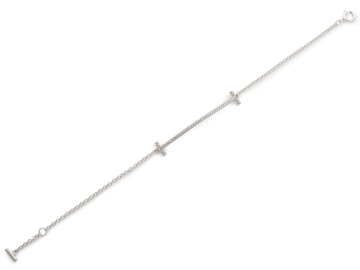 Tiffany & Co. 'Tiffany T Smile' Diamond Bracelet in 18K White Gold