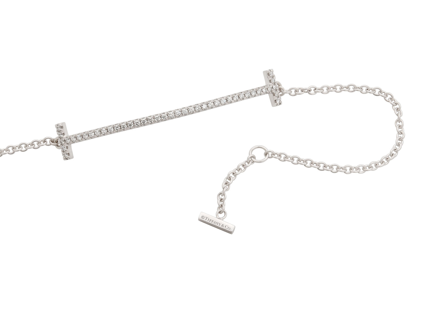 Tiffany & Co. 'Tiffany T Smile' Diamond Bracelet in 18K White Gold