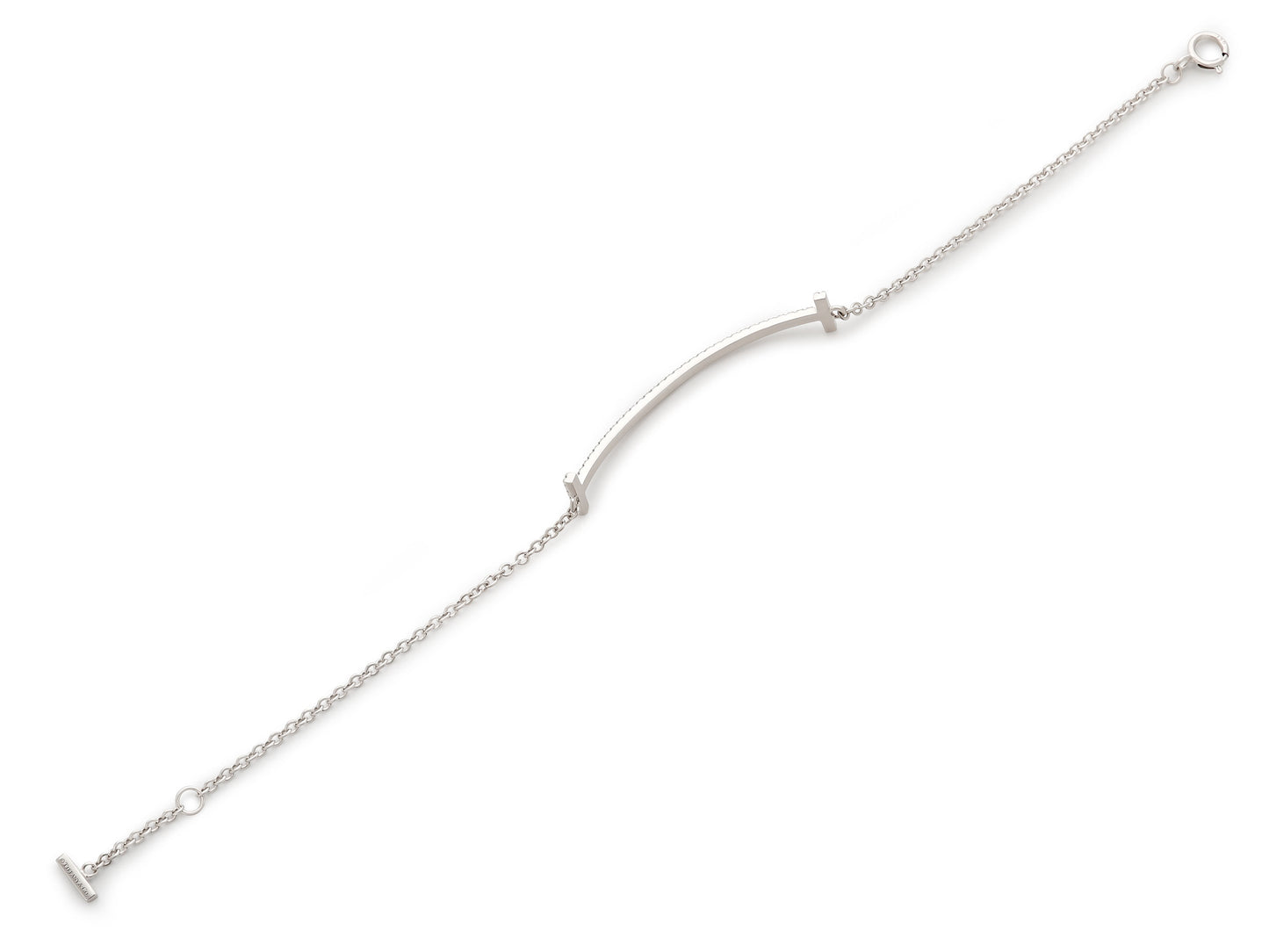 Tiffany & Co. 'Tiffany T Smile' Diamond Bracelet in 18K White Gold
