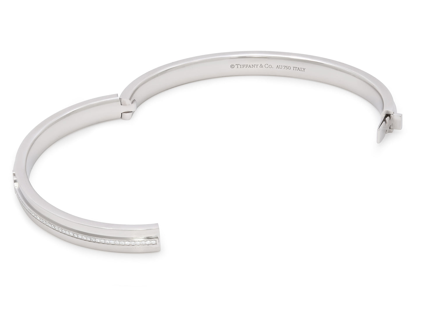 Tiffany & Co. 'Tiffany T' Diamond Bangle Bracelet in 18K White Gold