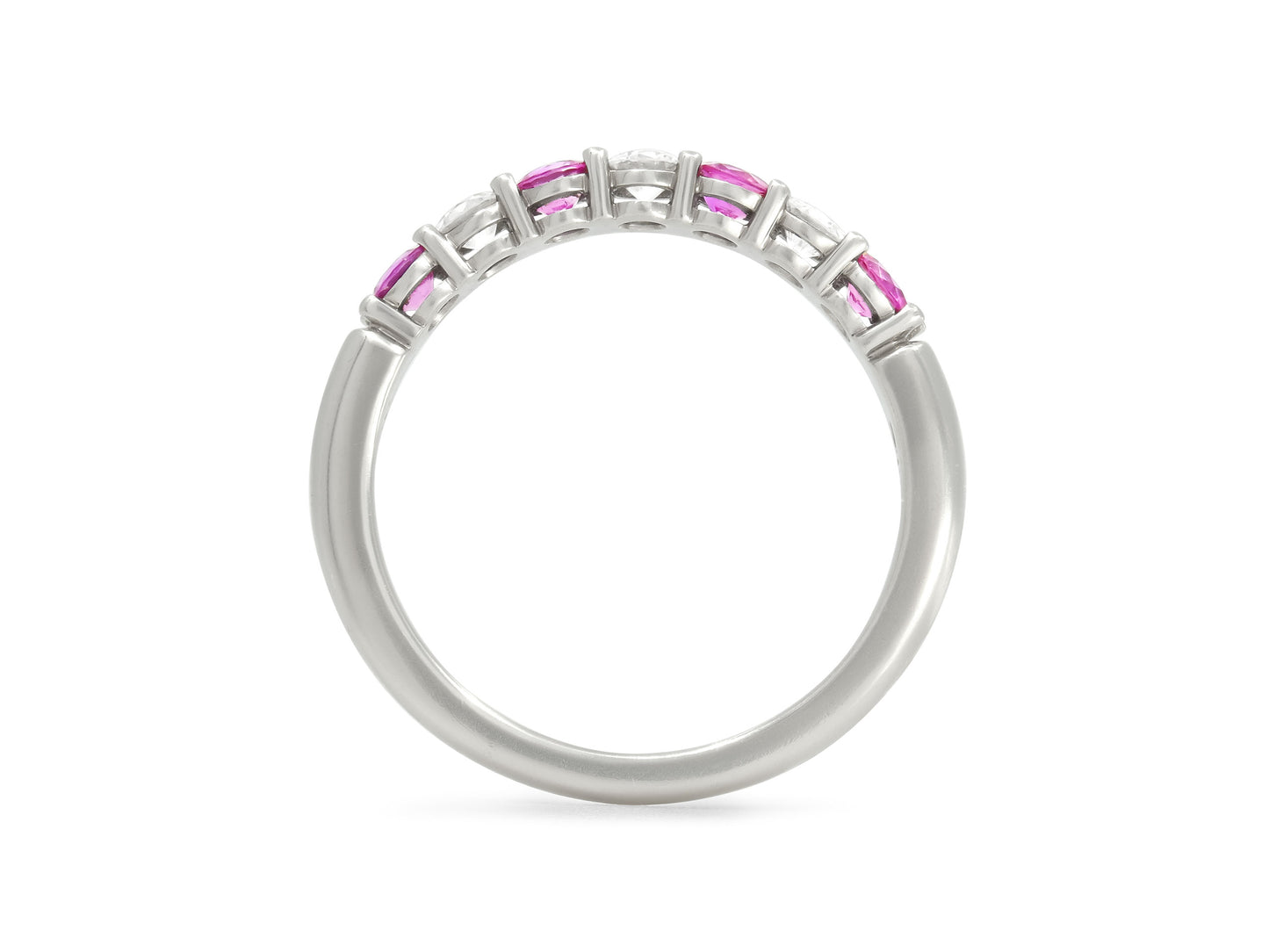 Tiffany & Co. 'Embrace' Pink Sapphire and Diamond Ring in Platinum