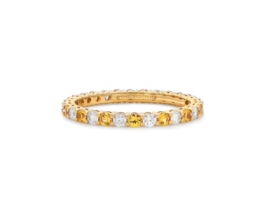 Tiffany & Co. 'Forever' Yellow Sapphire and Diamond Eternity Band in 18K Gold