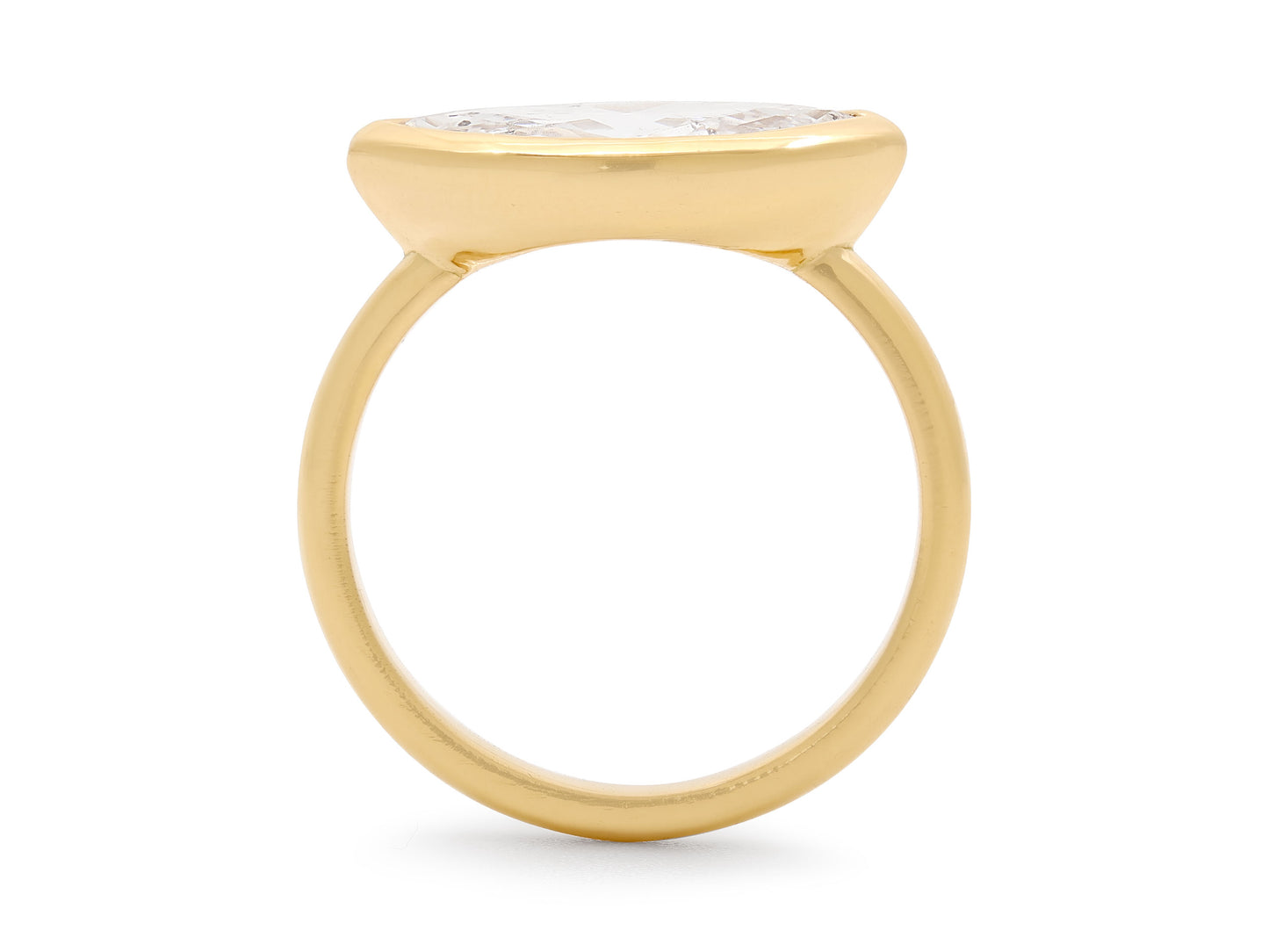 Beladora 'Bespoke' Marquise Diamond Pinky Ring, 1.22 carat E/SI2, in 18K Gold