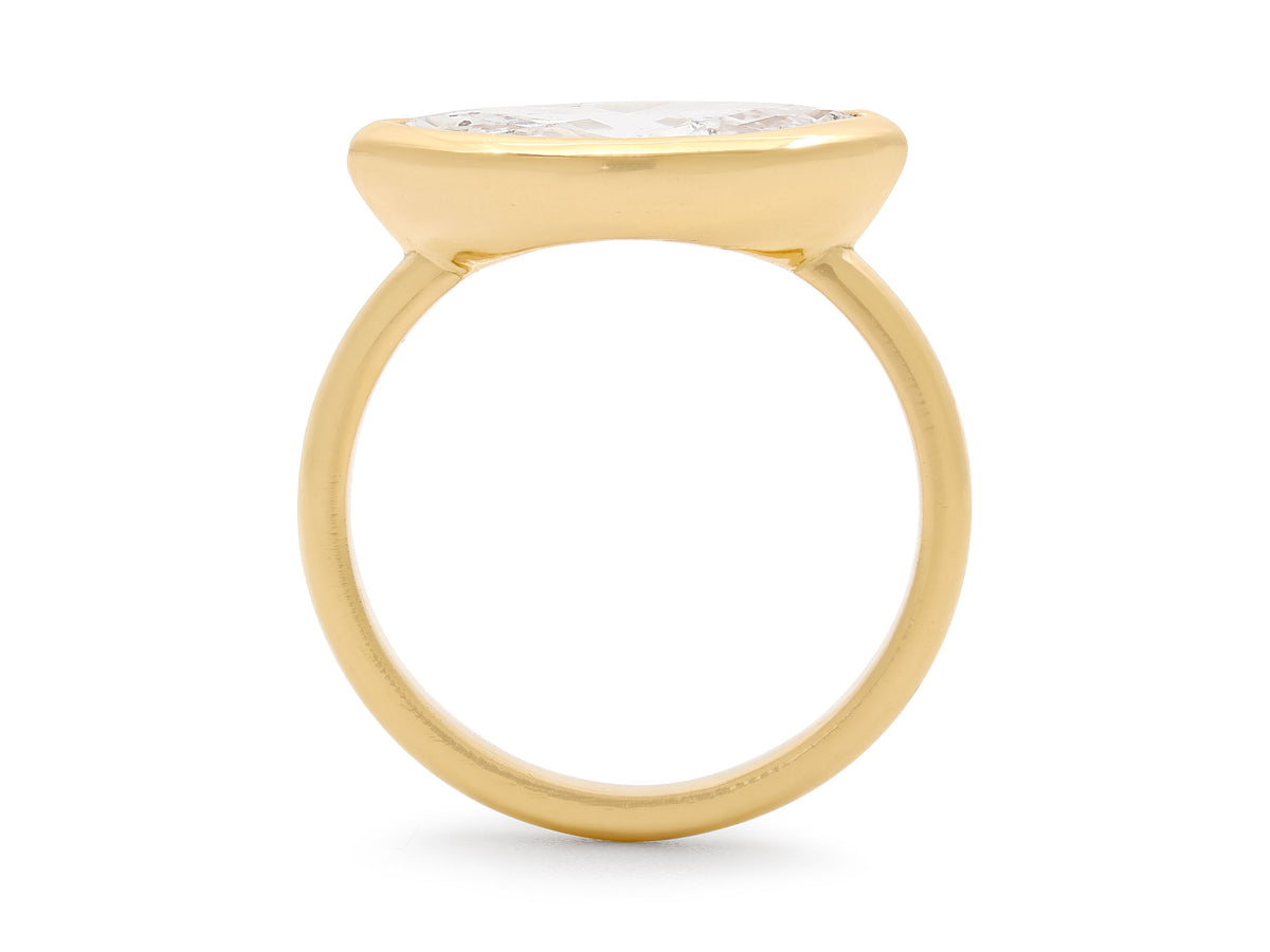 Beladora 'Bespoke' Marquise Diamond Pinky Ring, 1.22 carat E/SI2, in 18K Gold