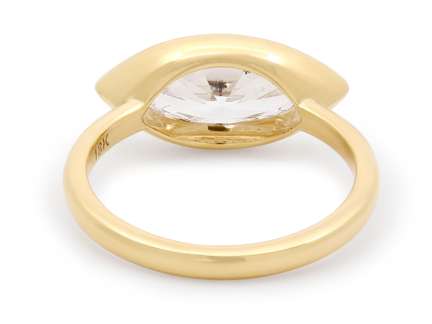 Beladora 'Bespoke' Marquise Diamond Pinky Ring, 1.22 carat E/SI2, in 18K Gold