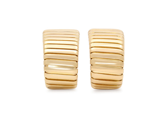 Bulgari Tubogas Half-Hoop Earrings in 18K Gold