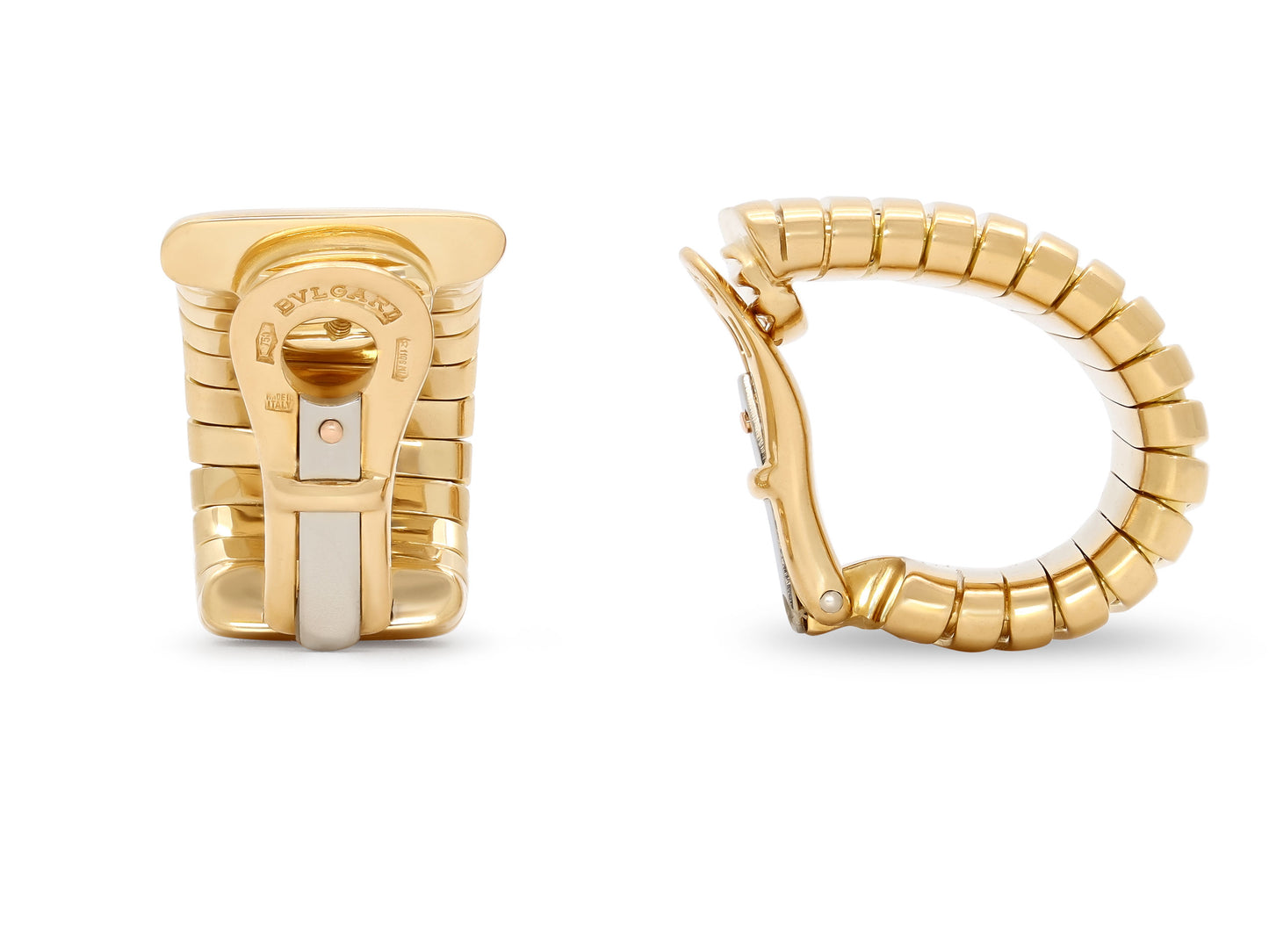 Bulgari Tubogas Half-Hoop Earrings in 18K Gold