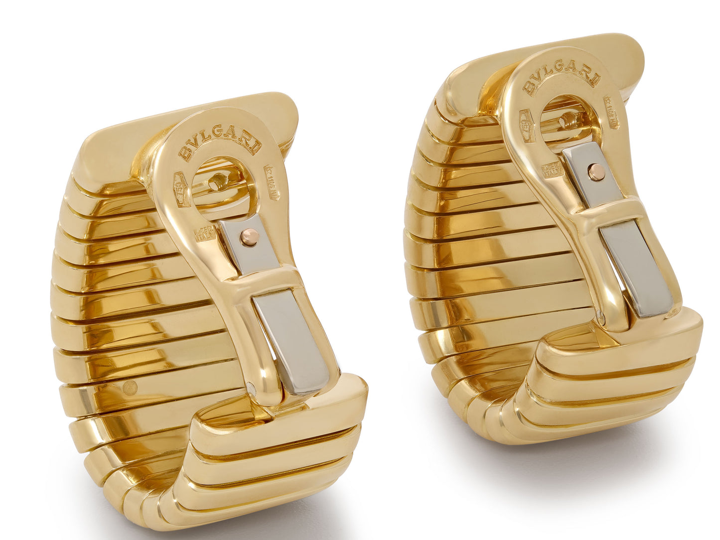 Bulgari Tubogas Half-Hoop Earrings in 18K Gold