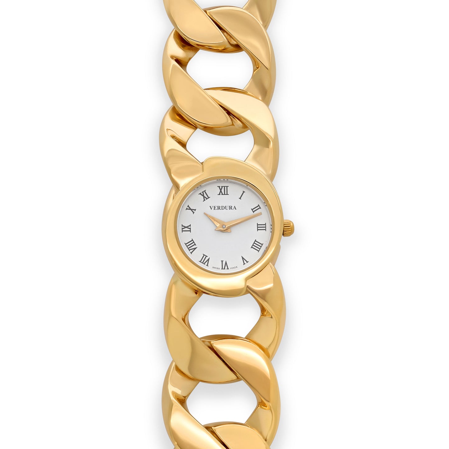 Verdura 'Curb-Link Bracelet Watch' in 18K Gold