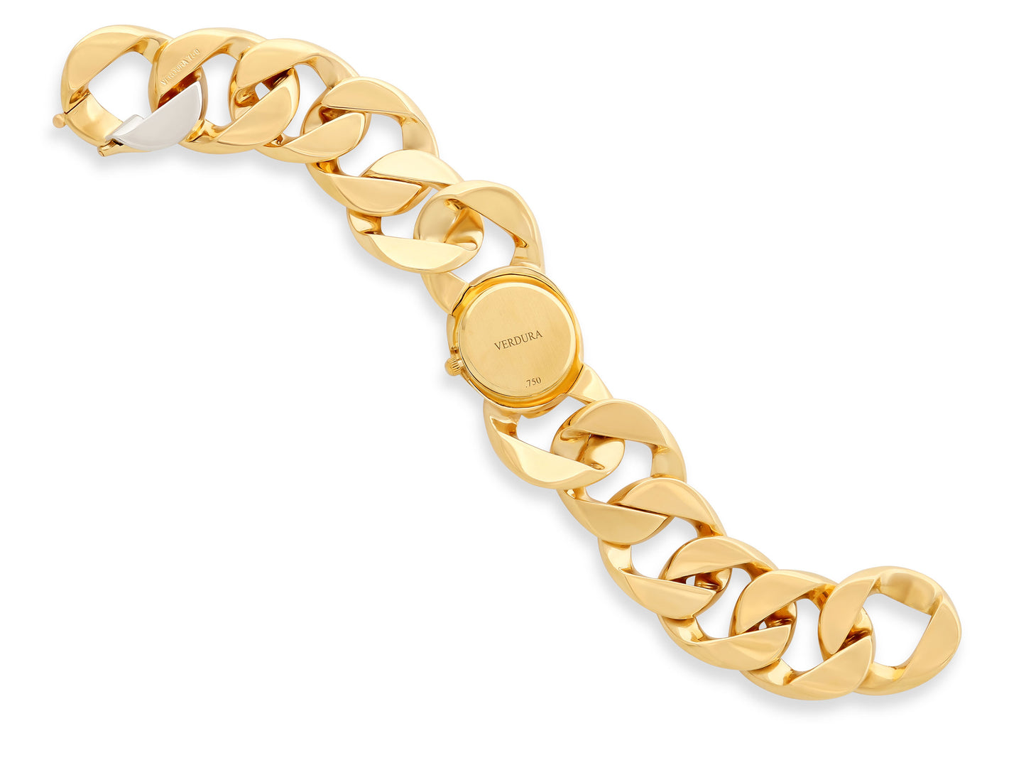 Verdura 'Curb-Link Bracelet Watch' in 18K Gold