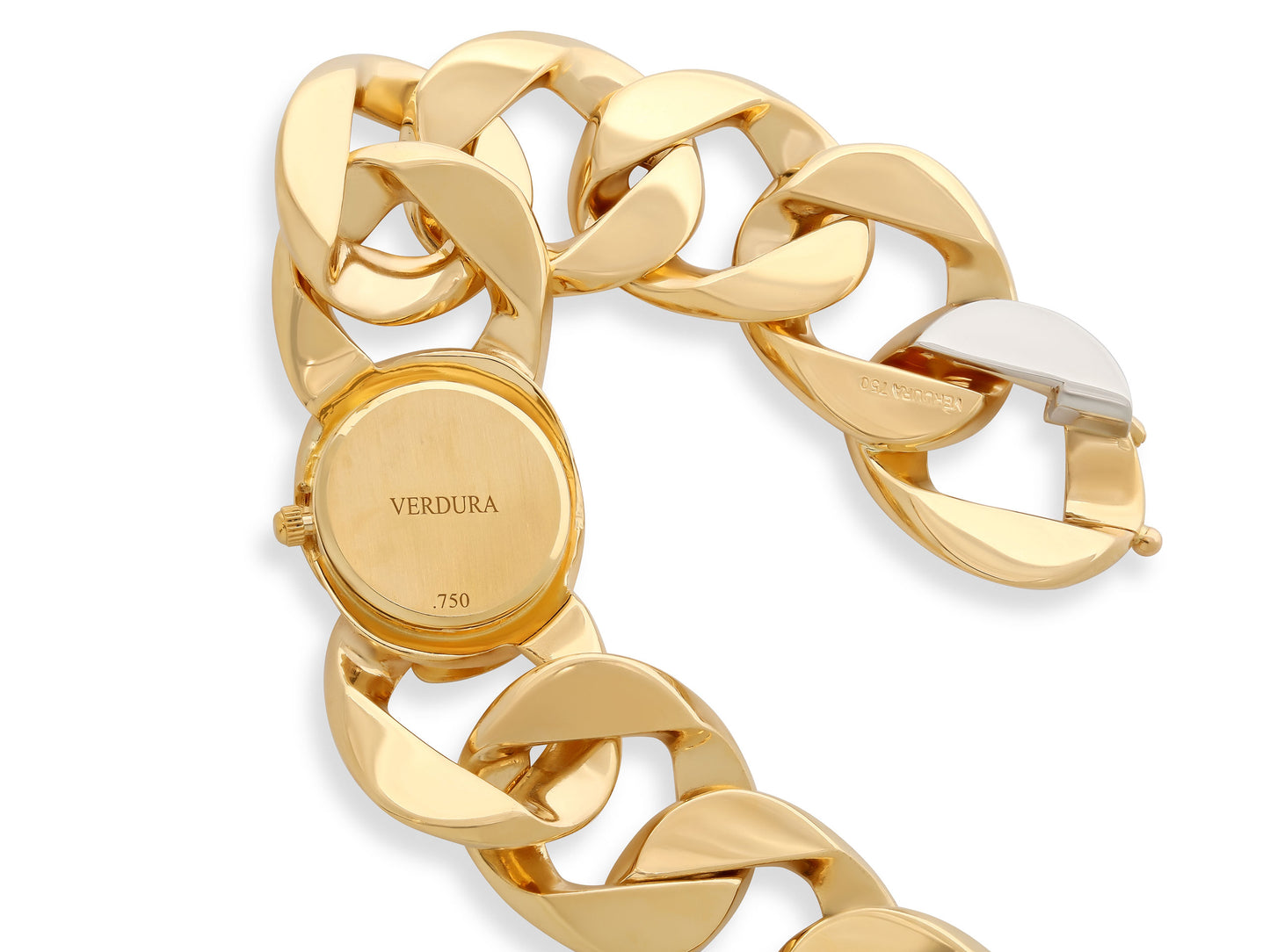 Verdura 'Curb-Link Bracelet Watch' in 18K Gold