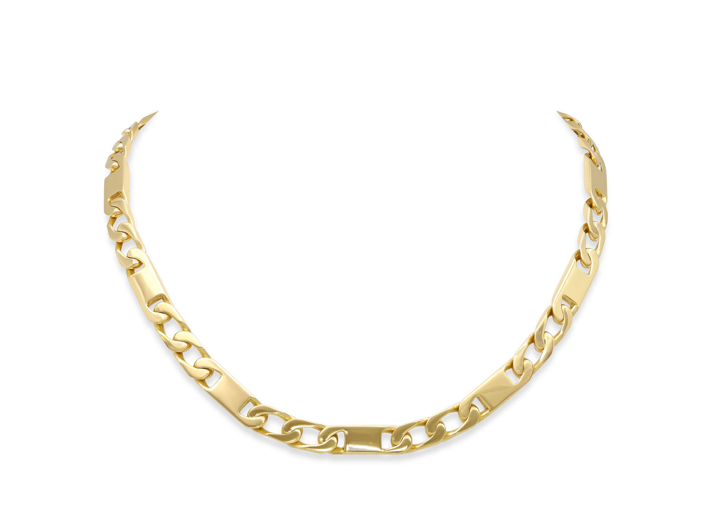 Cuban Link Necklace in 18K Gold