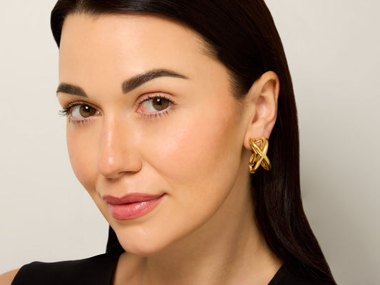 Tiffany & Co. Donald Claflin 'X' Earrings in 18K Gold