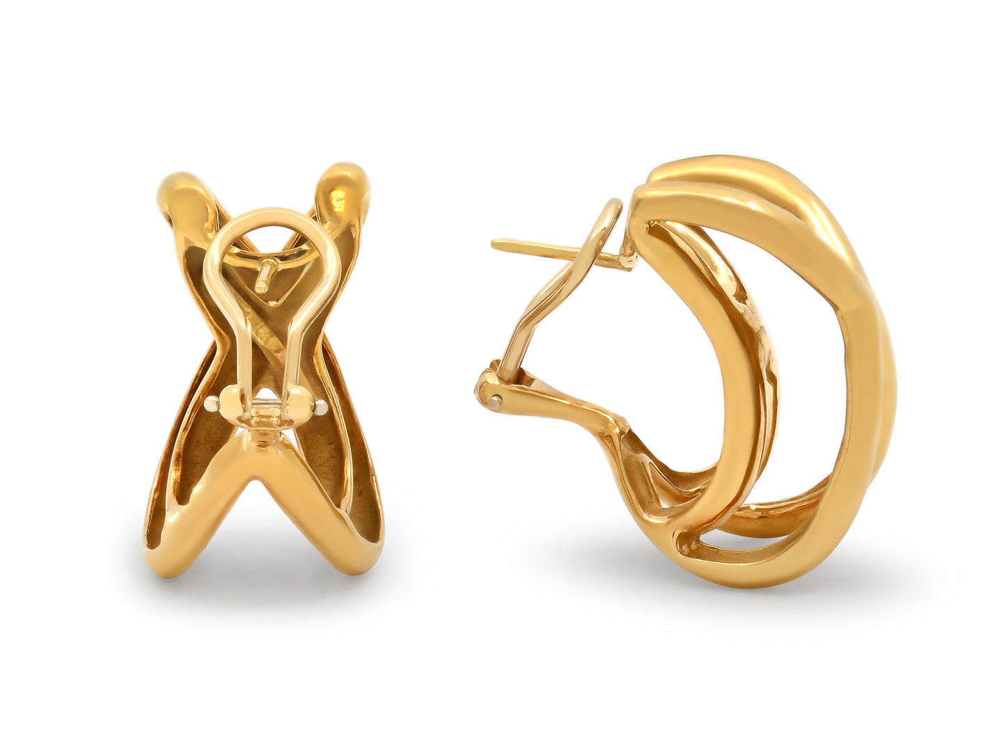 Tiffany & Co. Donald Claflin 'X' Earrings in 18K Gold