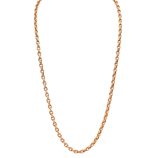 Oval Link Necklace in 18K Rose Gold