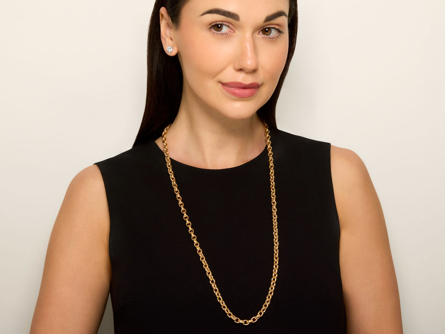 Oval Link Necklace in 18K Rose Gold