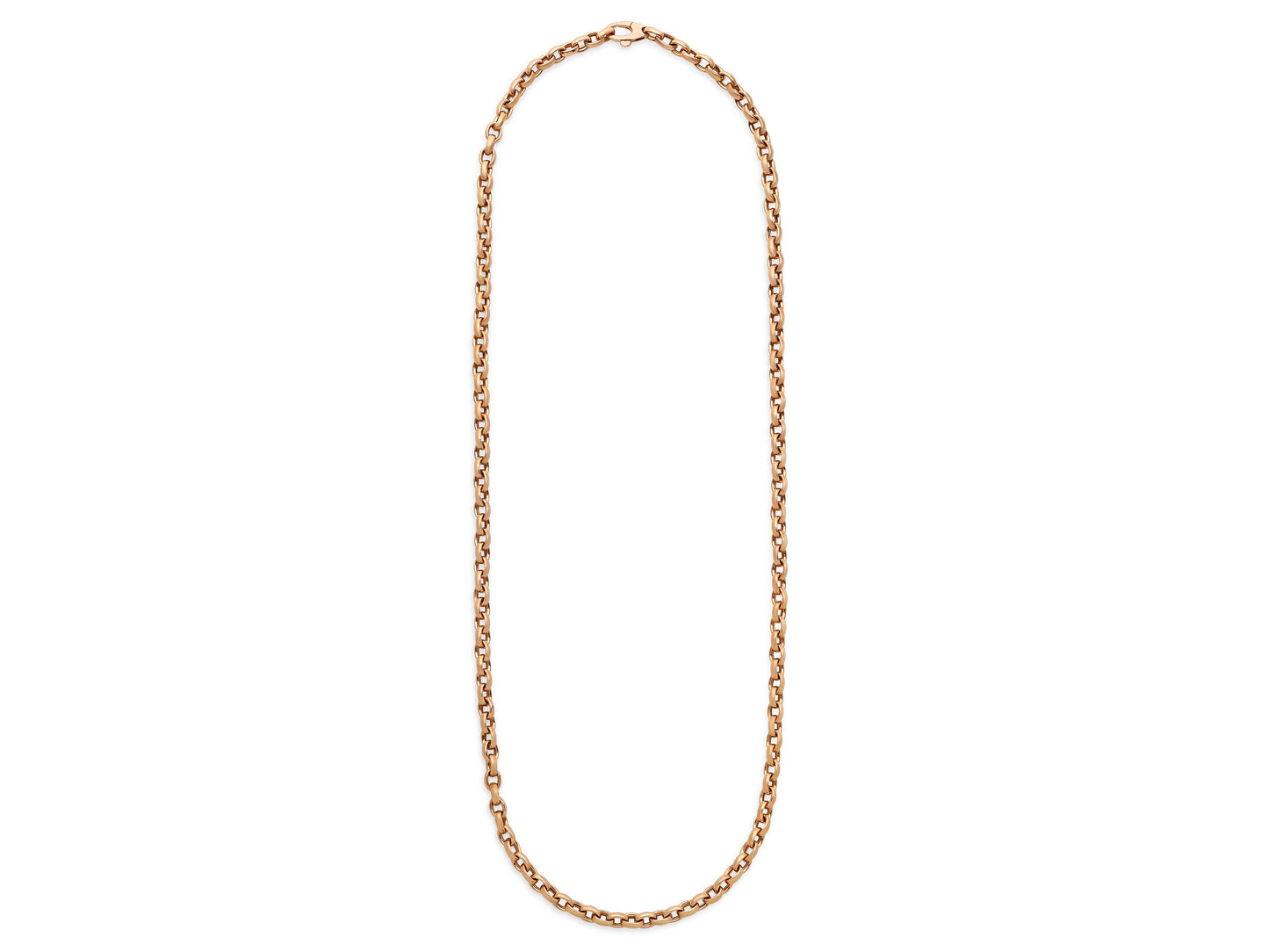 Oval Link Necklace in 18K Rose Gold