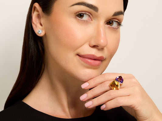 Marchak Amethyst and Citrine Ring in 18K Gold