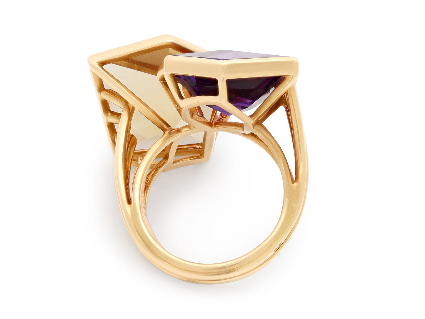 Marchak Amethyst and Citrine Ring in 18K Gold